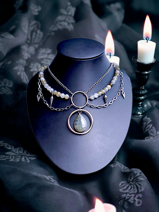 NÉMÉSIS | Varak - Ras du cou en labradorite (Relique de l'Arme)