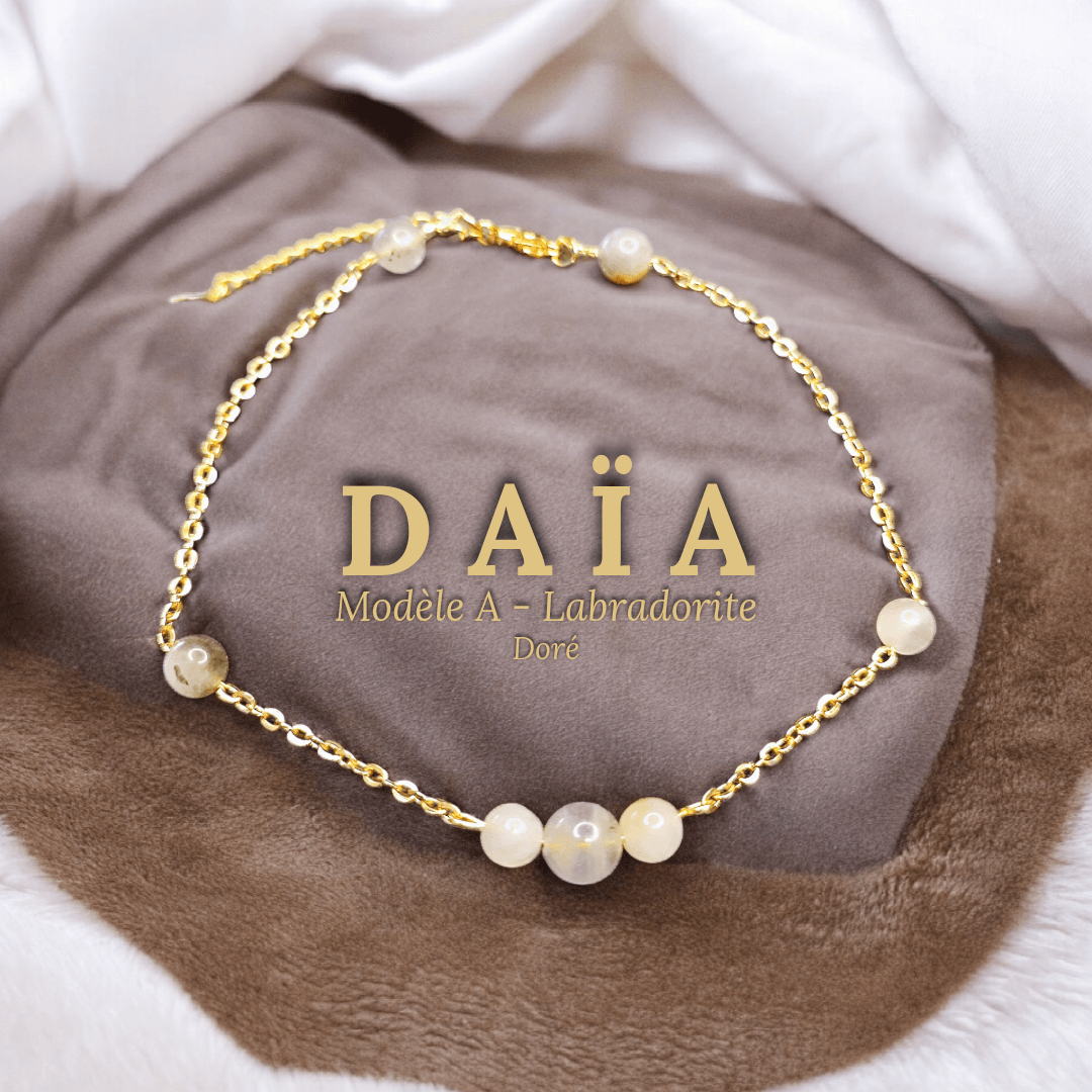 Daïa - Bracelet de cheville - Pierres (Plusieurs créations uniques) - L'Atelier de Tabatha