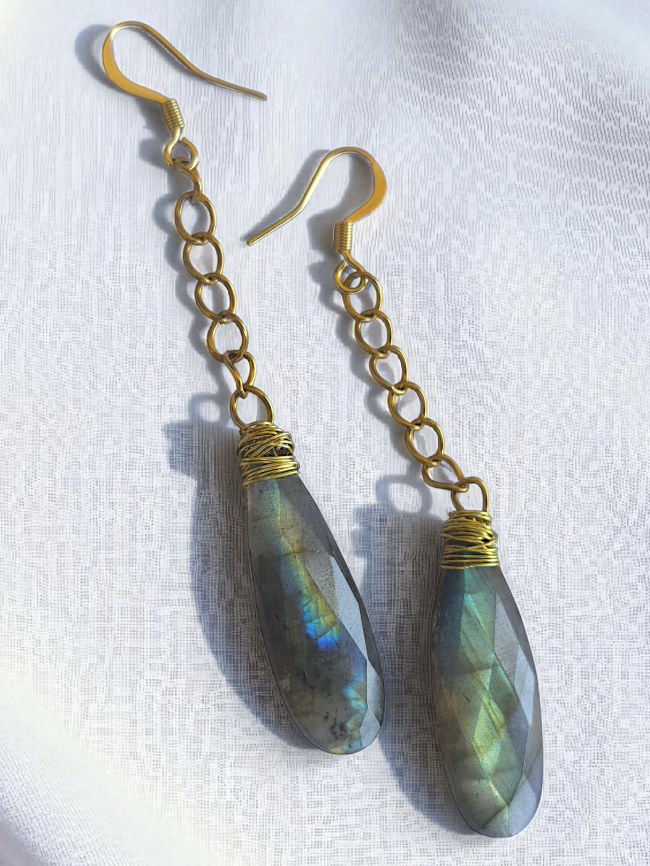 NÆLIS – Boucles en labradorite multicolores