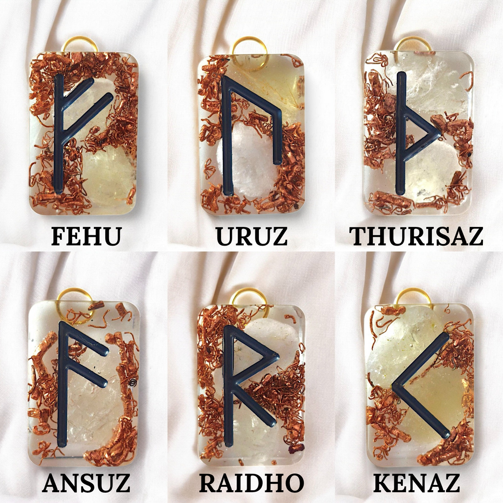 RUNASYN - Solrun - Les portes clés Orgonites (Citrine) - L'Atelier de Tabatha