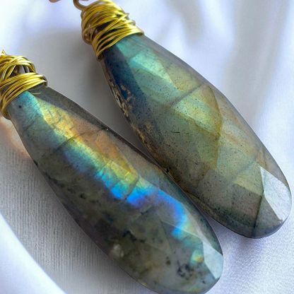 NÆLIS – Boucles en labradorite multicolores