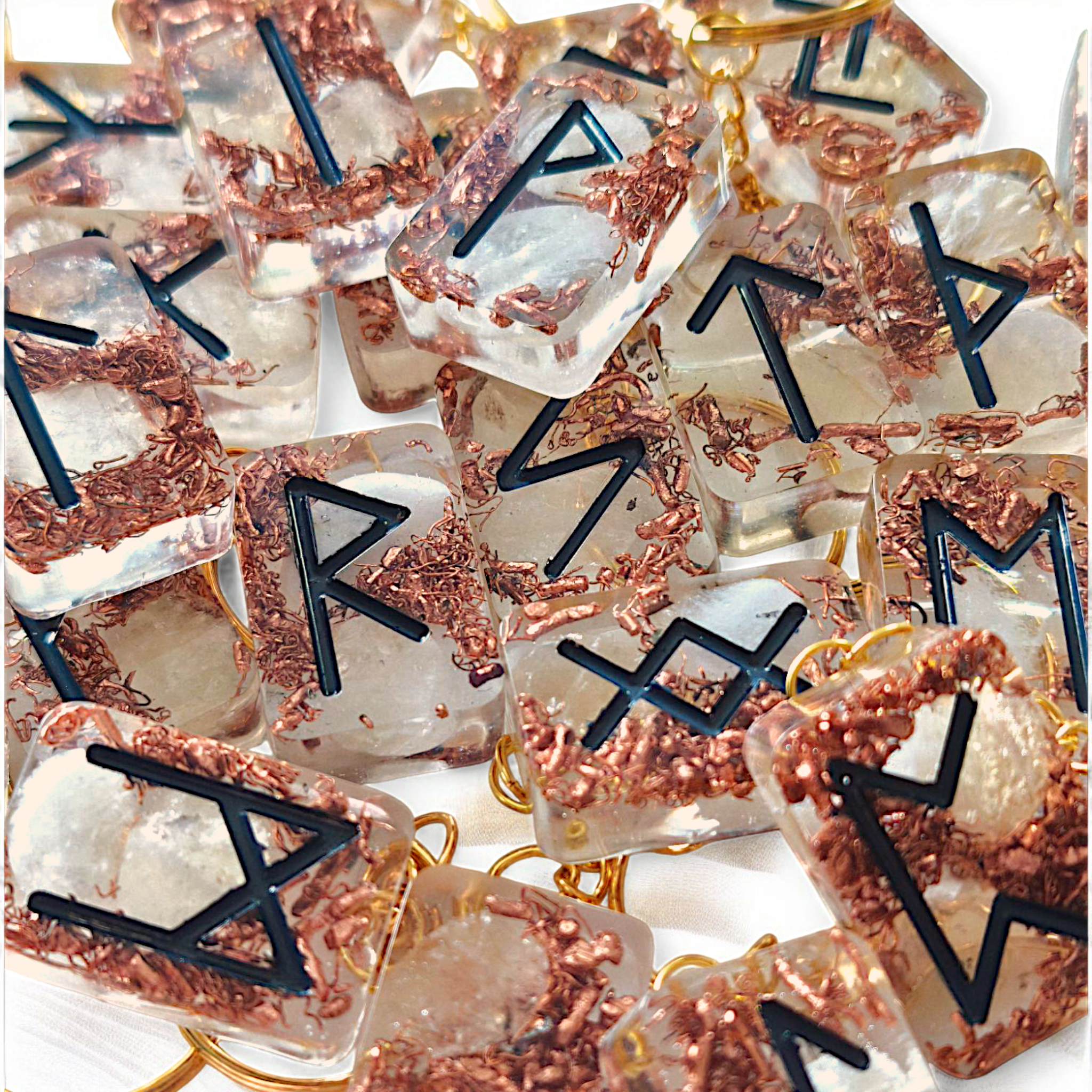 RUNASYN - Solrun - Les portes clés Orgonites (Citrine) - L'Atelier de Tabatha