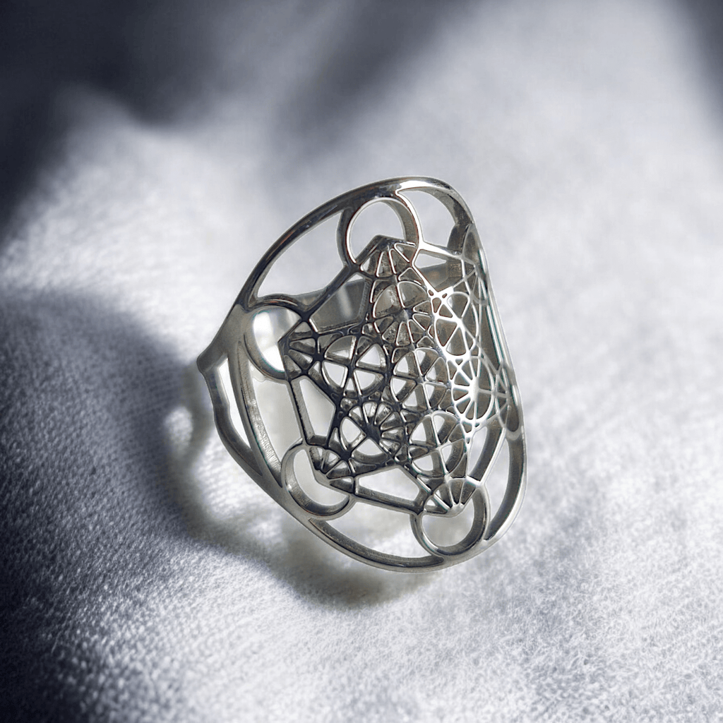 AETHER – Bague mystique et géométrie sacrée (2 couleurs) - L'Atelier de Tabatha