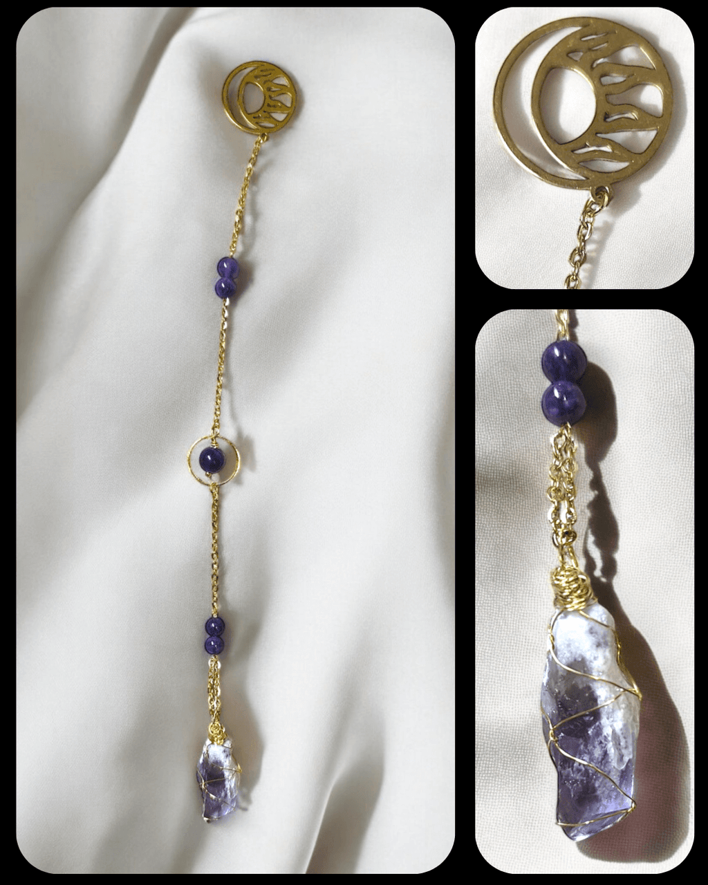 Lythaë - Pendule en améthyste (Plusieurs modèles) - L'Atelier de Tabatha