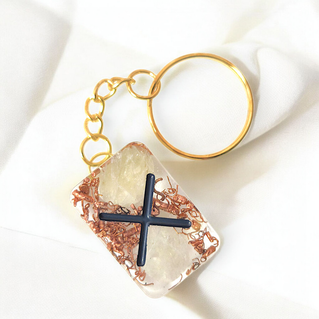 RUNASYN - Solrun - Les portes clés Orgonites (Citrine) - L'Atelier de Tabatha