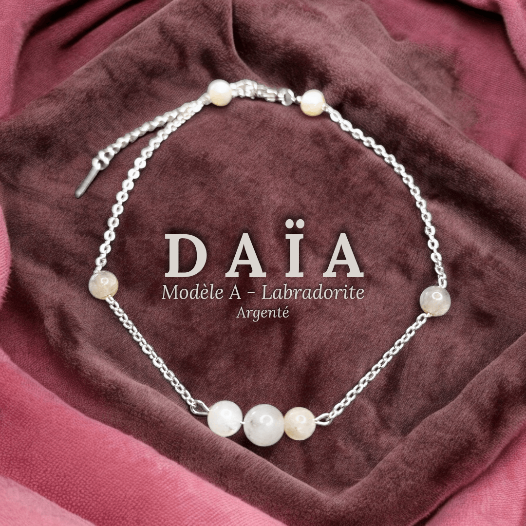 Daïa - Bracelet de cheville - Pierres (Plusieurs créations uniques) - L'Atelier de Tabatha